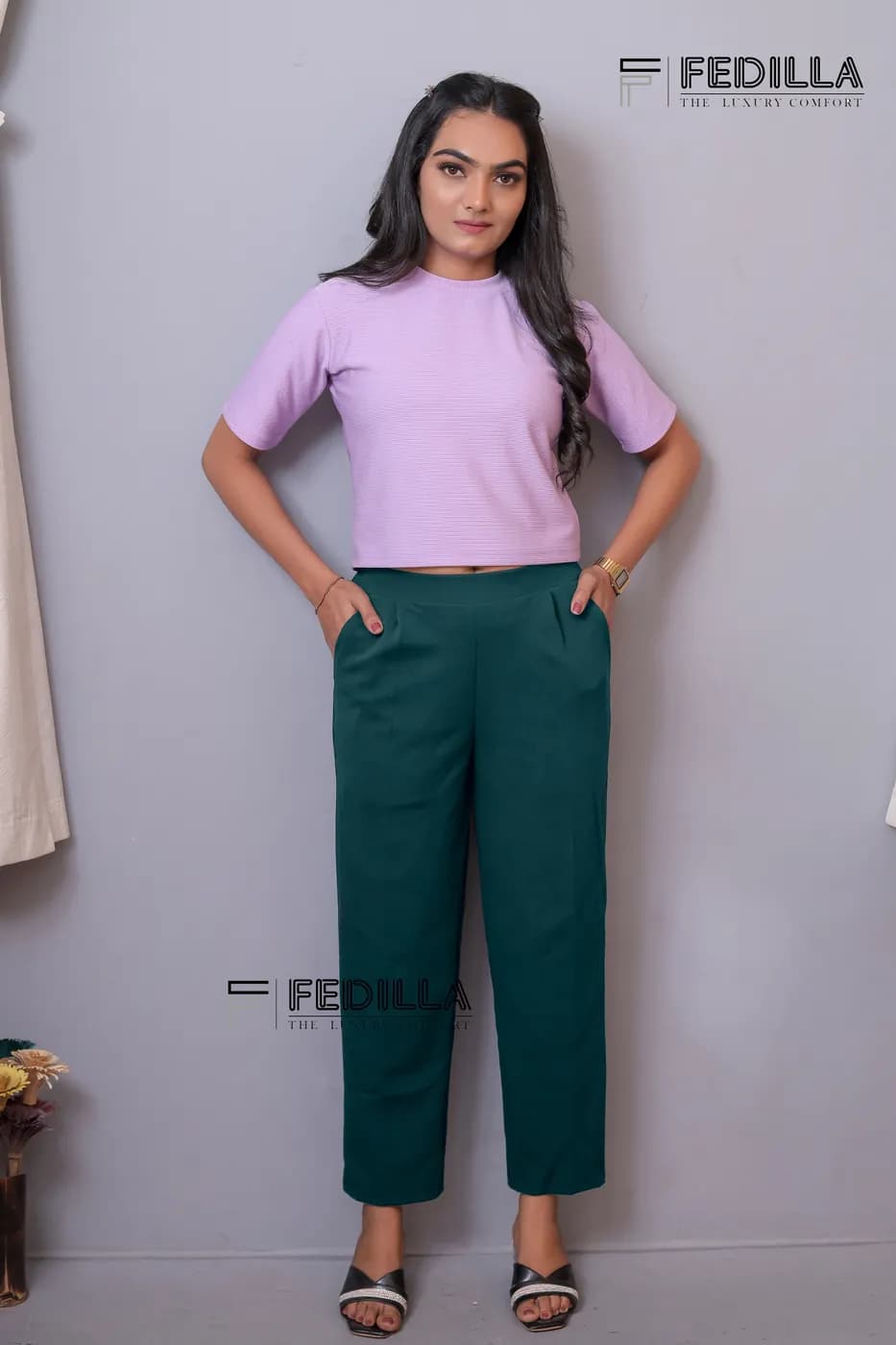FF-53 Ankle-Length Trouser - Teal