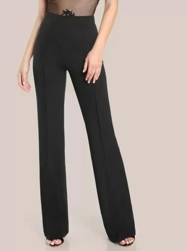 FF-80 High-Waist Flared Trouser - Black