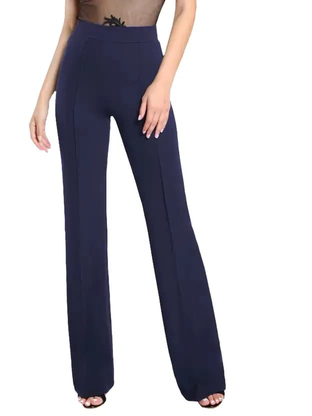 FF-80 High-Waist Flared Trouser - Blue