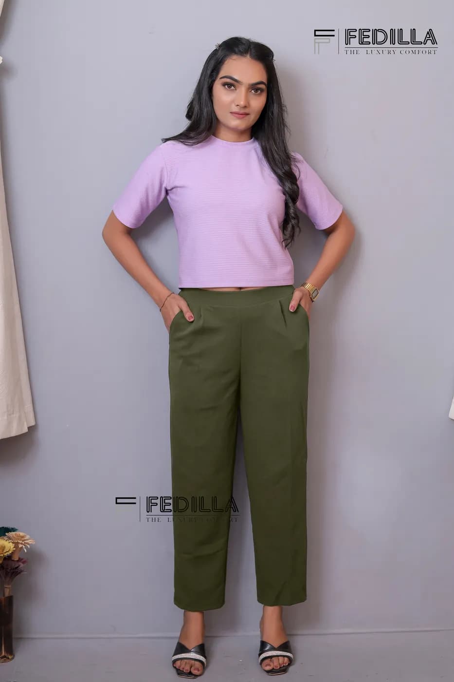 FF-53 Ankle-Length Trouser - Mehndi — photo 1