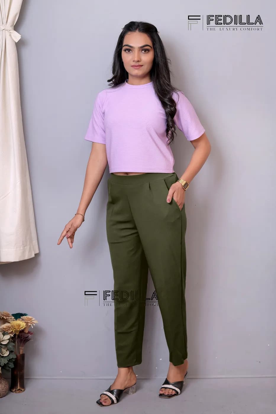 FF-53 Ankle-Length Trouser - Mehndi — photo 2