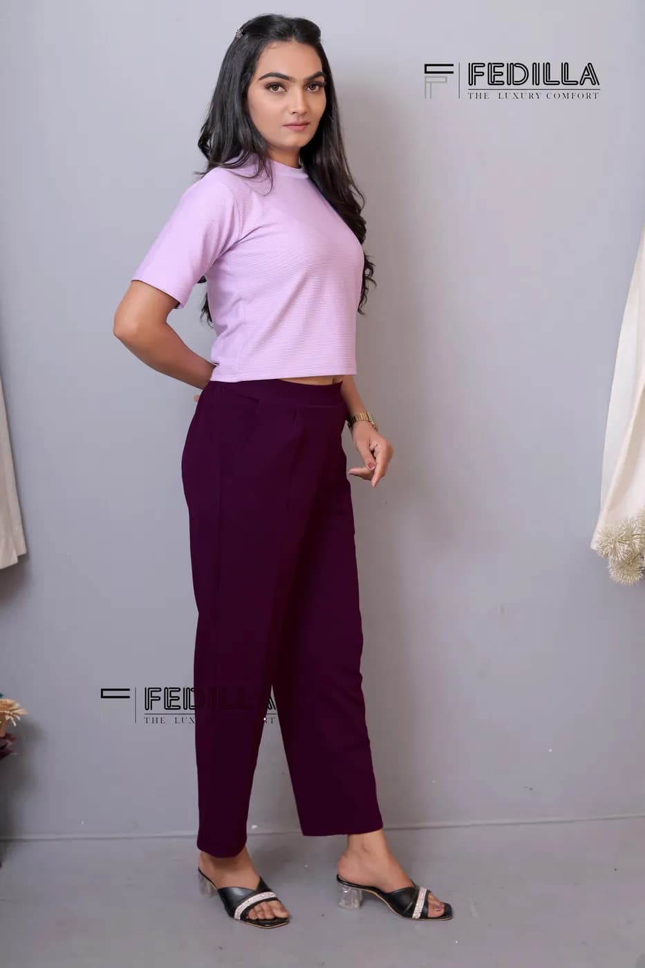 FF-53 Ankle-Length Trouser - Wine — photo 3