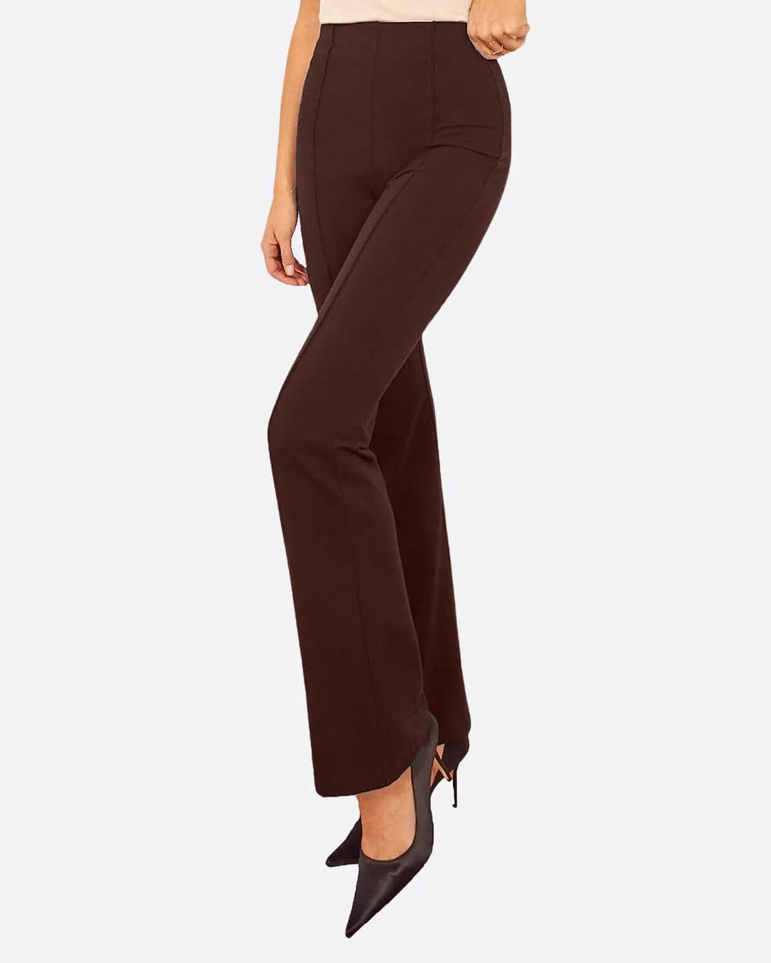 FF-80 High-Waist Flared Trouser - Brown — photo 3