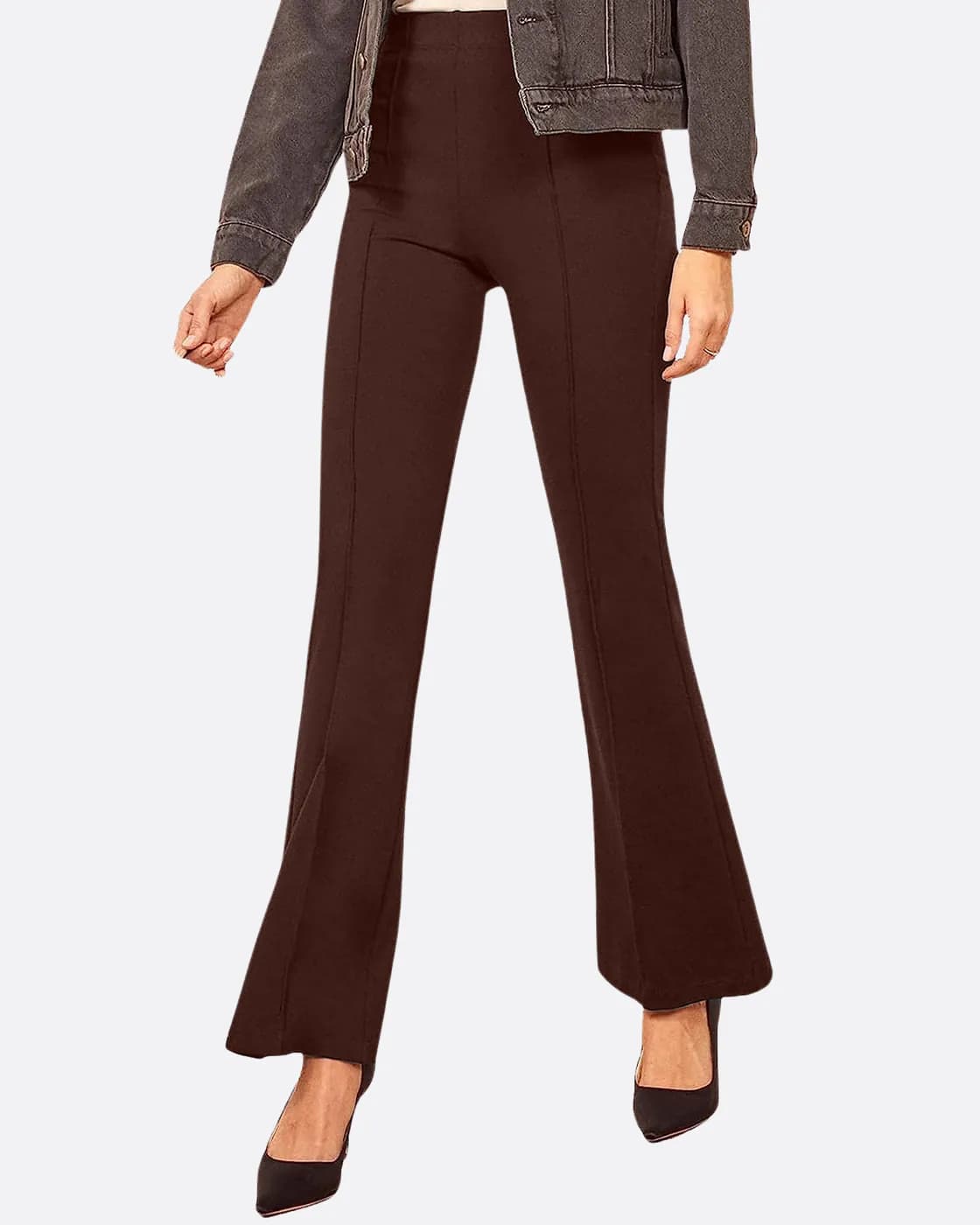 FF-80 High-Waist Flared Trouser - Brown — photo 5