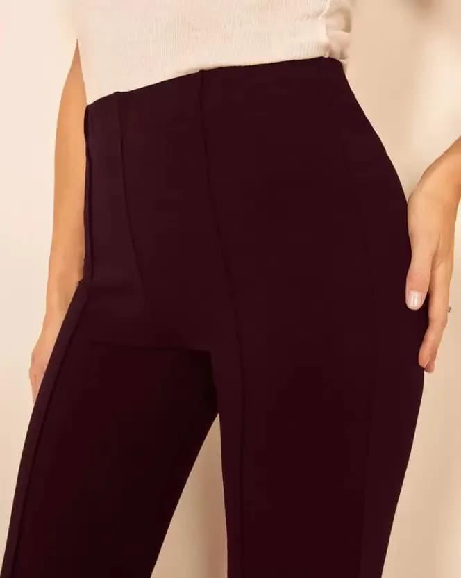 FF-80 High-Waist Flared Trouser - Maroon — photo 1