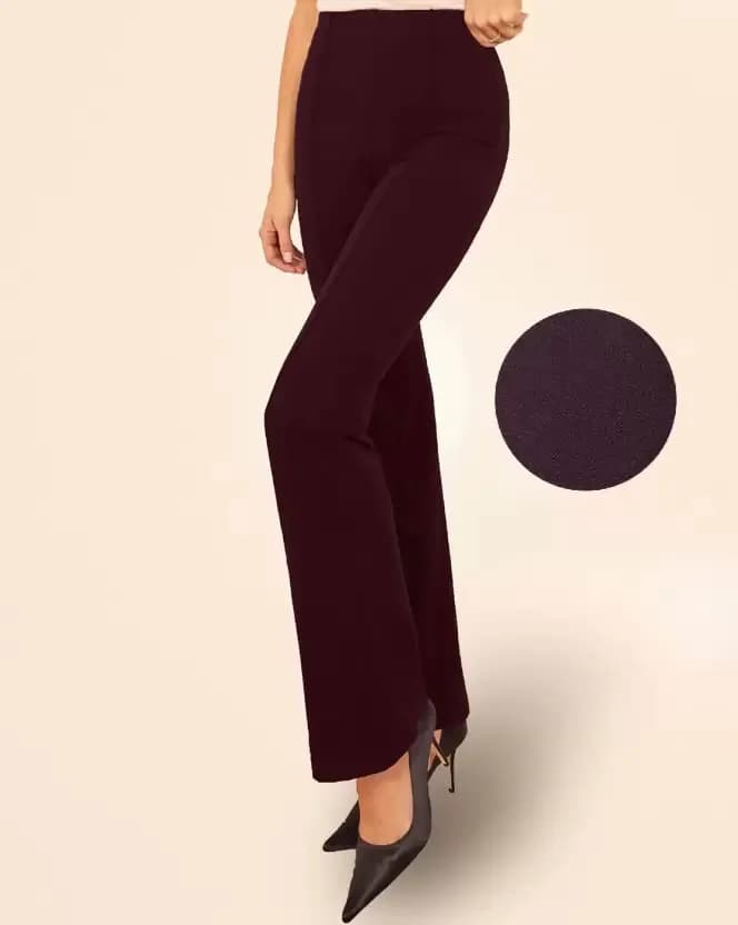 FF-80 High-Waist Flared Trouser - Maroon — photo 2
