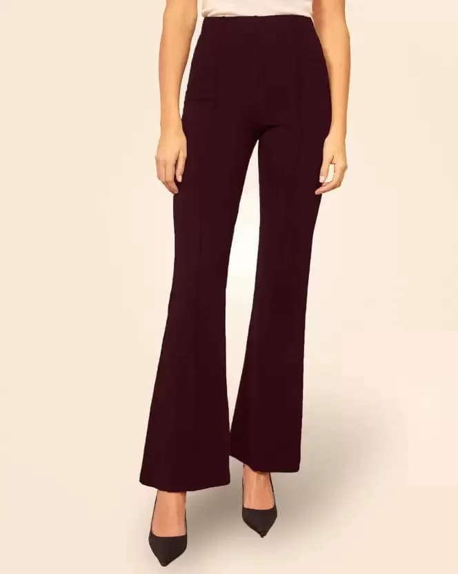 FF-80 High-Waist Flared Trouser - Maroon — photo 4