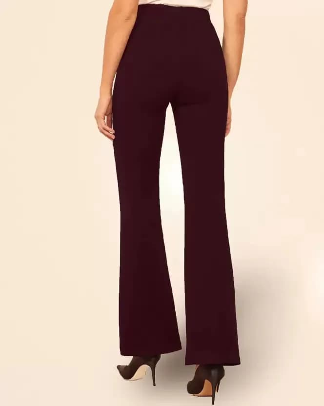 FF-80 High-Waist Flared Trouser - Maroon — photo 5