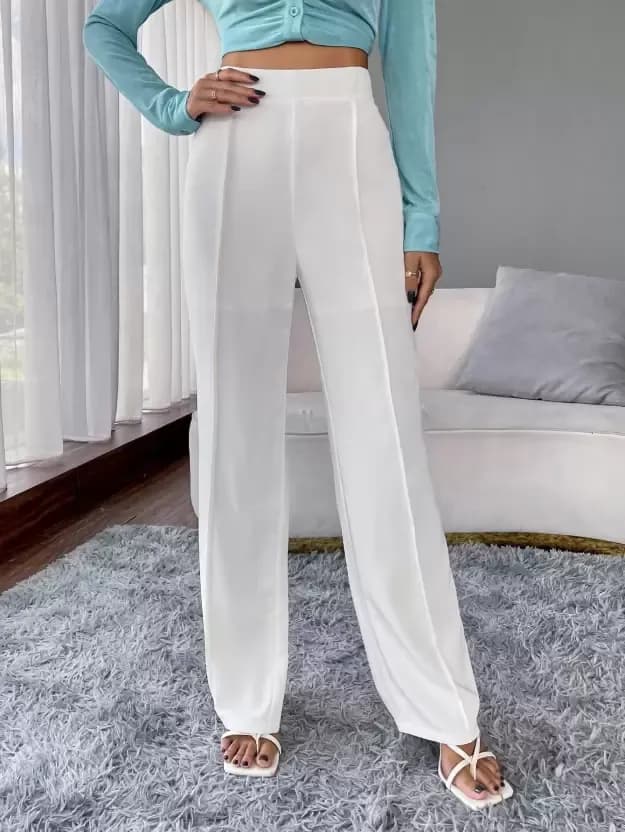 FF-80 High-Waist Flared Trouser - White — photo 1
