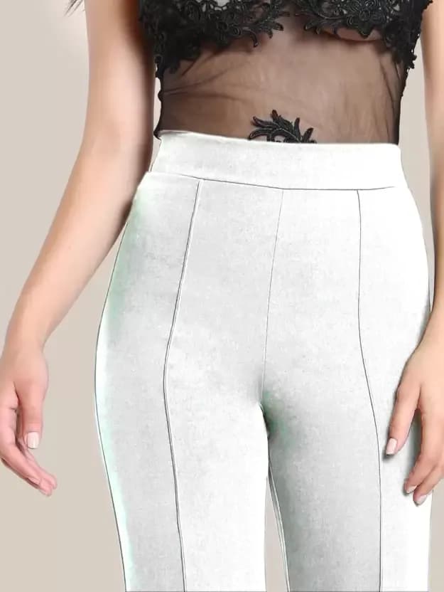 FF-80 High-Waist Flared Trouser - White — photo 2