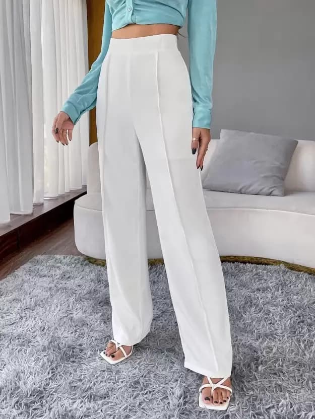FF-80 High-Waist Flared Trouser - White — photo 4