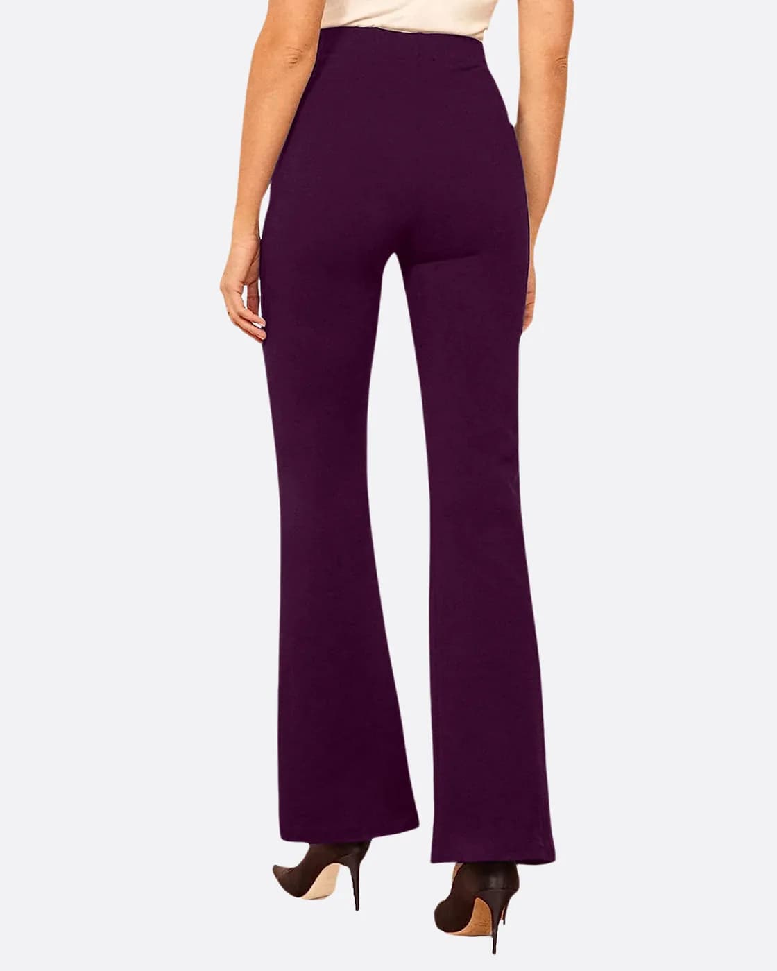 FF-80 High-Waist Flared Trouser - Wine — photo 5